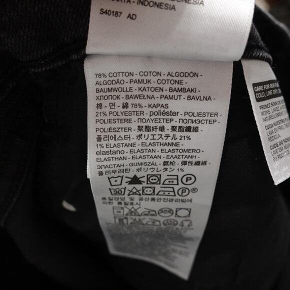 Levis‎ 505 Jeans Womens 29 Black Straight Leg Stretch Denim Mid Rise Classic - Picture 9 of 11